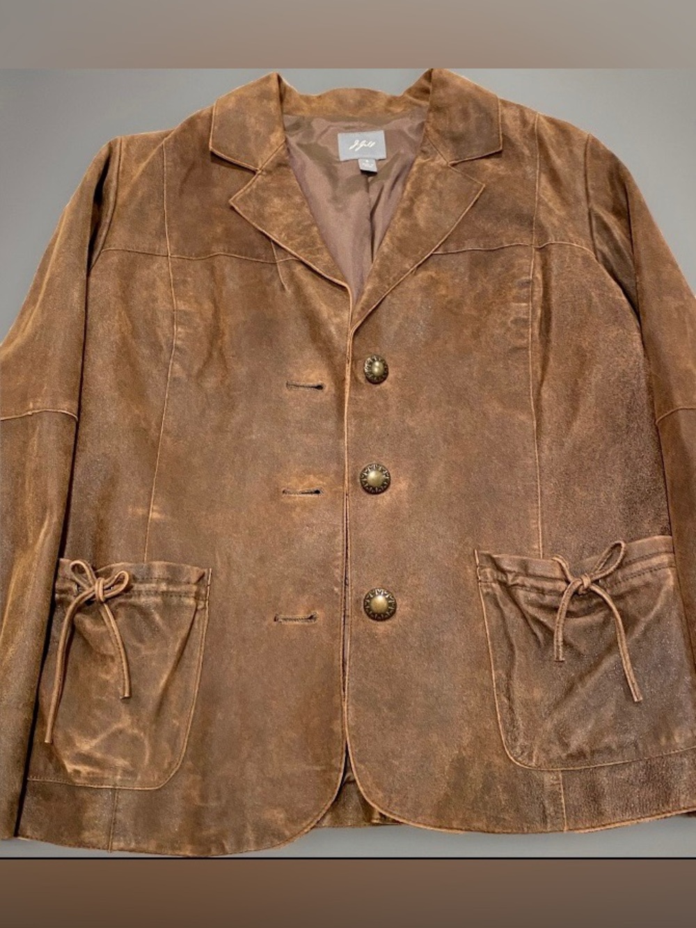 J.Jill Brown suede leather jacket